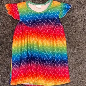 Colorful Mermaid Scale Kids Dress